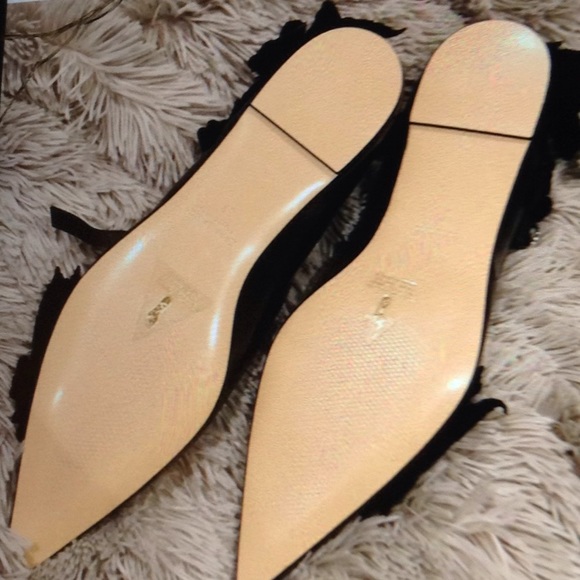 ZARA LEATHER FLATS WITH FLOWERS /ANKLE STRAPS NEW - Picture 4 of 5